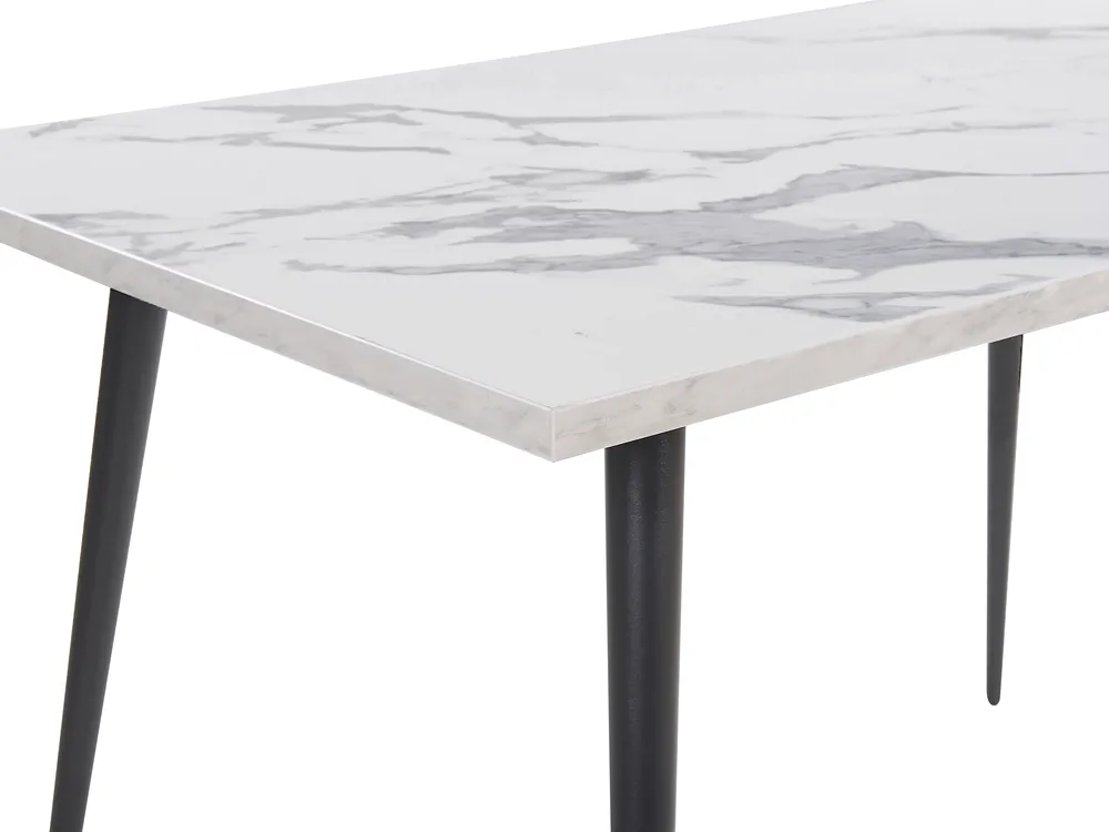 Dining Table SANTIAGO White Marble 160 cm 80 cm_783442