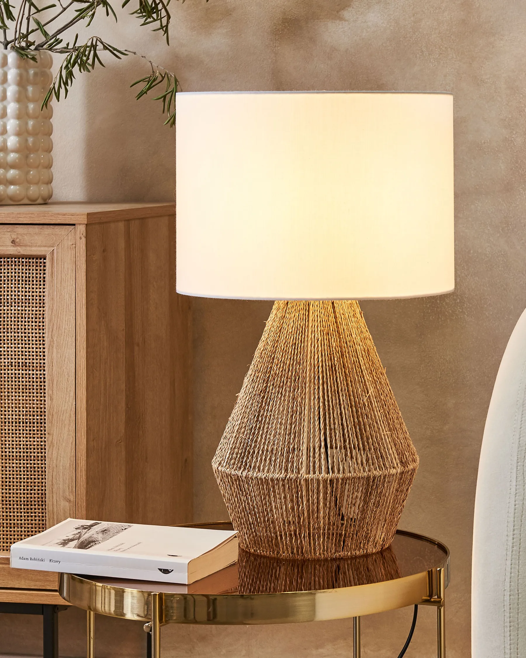 Table Lamp MALEWA Paper Rope Natural_827208