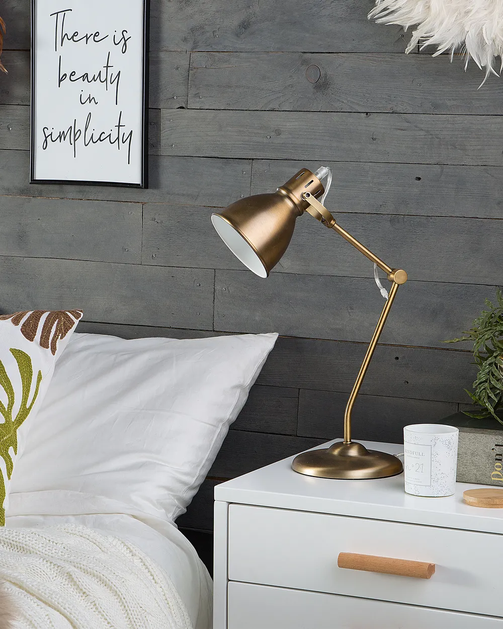 Desk Lamp MONSAN Adjustable Metal Brass