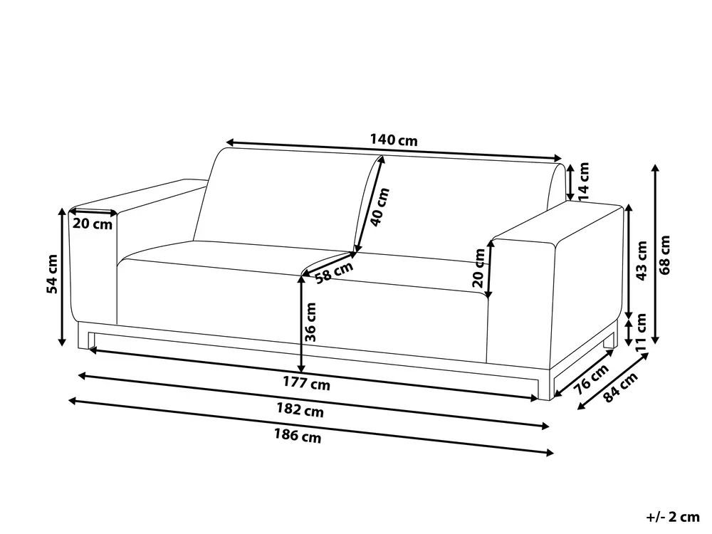 Sofa ogrodowa dla 2 osób ROVIGO Beżowy_795041
