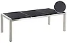 Mesa de jardín GROSSETO 220 cm 100 cm Granito Pulido Negro