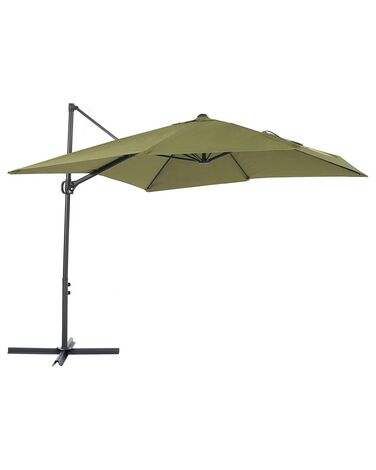 Fribärande parasoll 245 x 245 cm Grön MONZA II