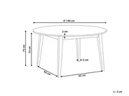 Dining Table HUNTLEY Dark Oak 140 cm 140 cm_1017332