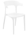 Zestaw 8 krzeseł do jadalni białe GUBBIO_853005