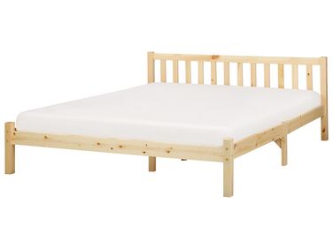 Dřevěná postel 160 x 200 cm světlé dřevo FLORAC