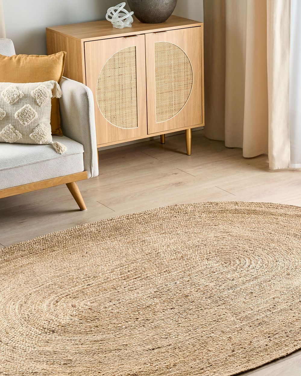 Alfombra DEMIRCI Beige 160 x 230 cm Yute