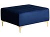 Pouf Ottoman en tissu bleu marine ABERDEEN_737732