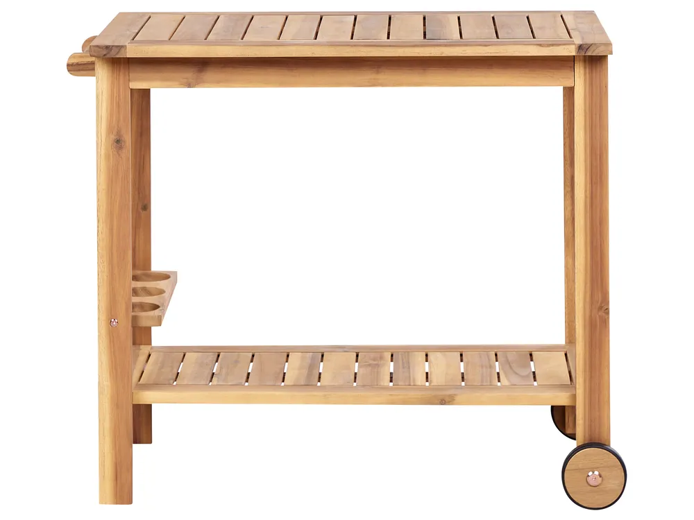 Garden Drinks Trolley SASSARI II Certified Acacia Wood Light Brown_923716