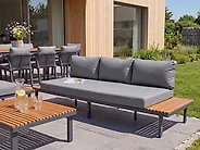 Divano da giardino 3 posti FIVIZZANO Legno d'acacia Grigio scuro_1159321
