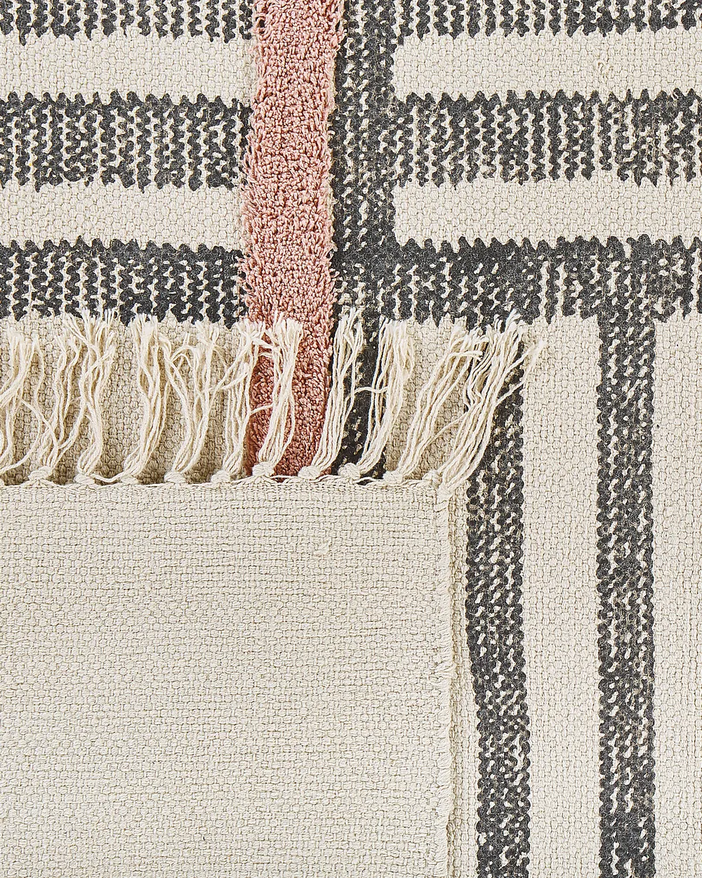 Tappeto MURADIYE Beige 140 x 200 cm Cotone_817044