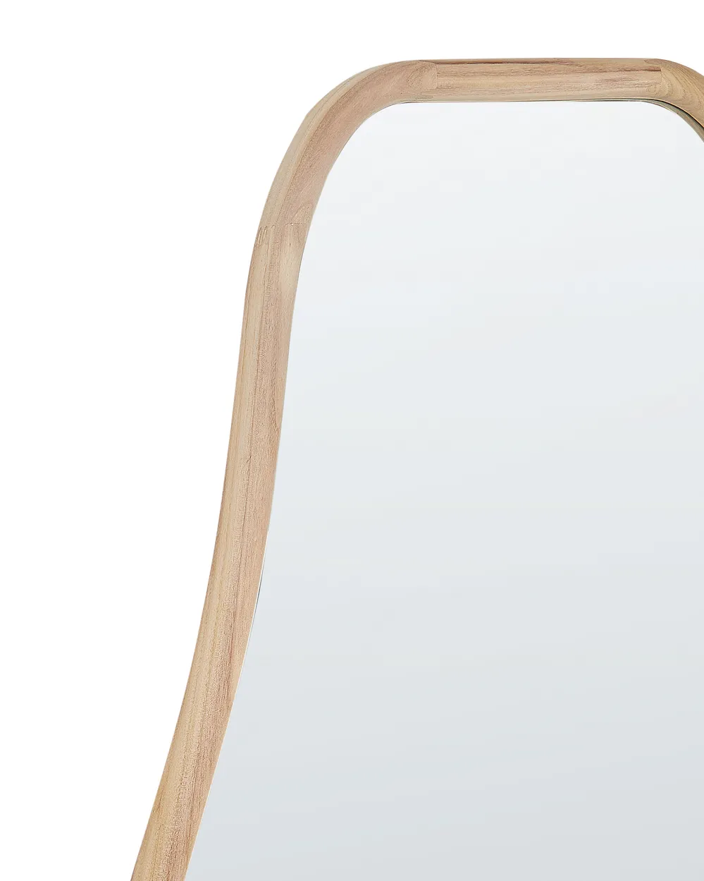 Wall Mirror BIOLLET 80 cm 180 cm Paulownia Wood Natural - Beliani.ch