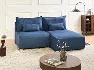 Modular Corner Sofa NERBO Fabric Blue Left Hand_1034959