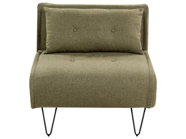 Fabric Sofa Bed Olive Green VESTFOLD