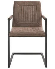Set of 2 Conference Chairs BRANDOL Faux Leather Brown_790029
