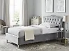 Ottoman Bed METZ Velvet Grey 90 x 200 cm (EU Single)