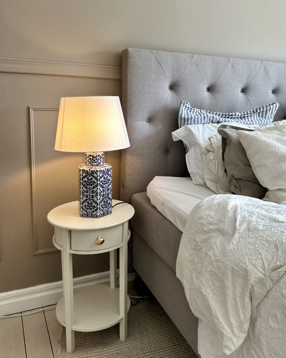 Table Lamp MARCELIN Porcelain White/ Blue_1012380