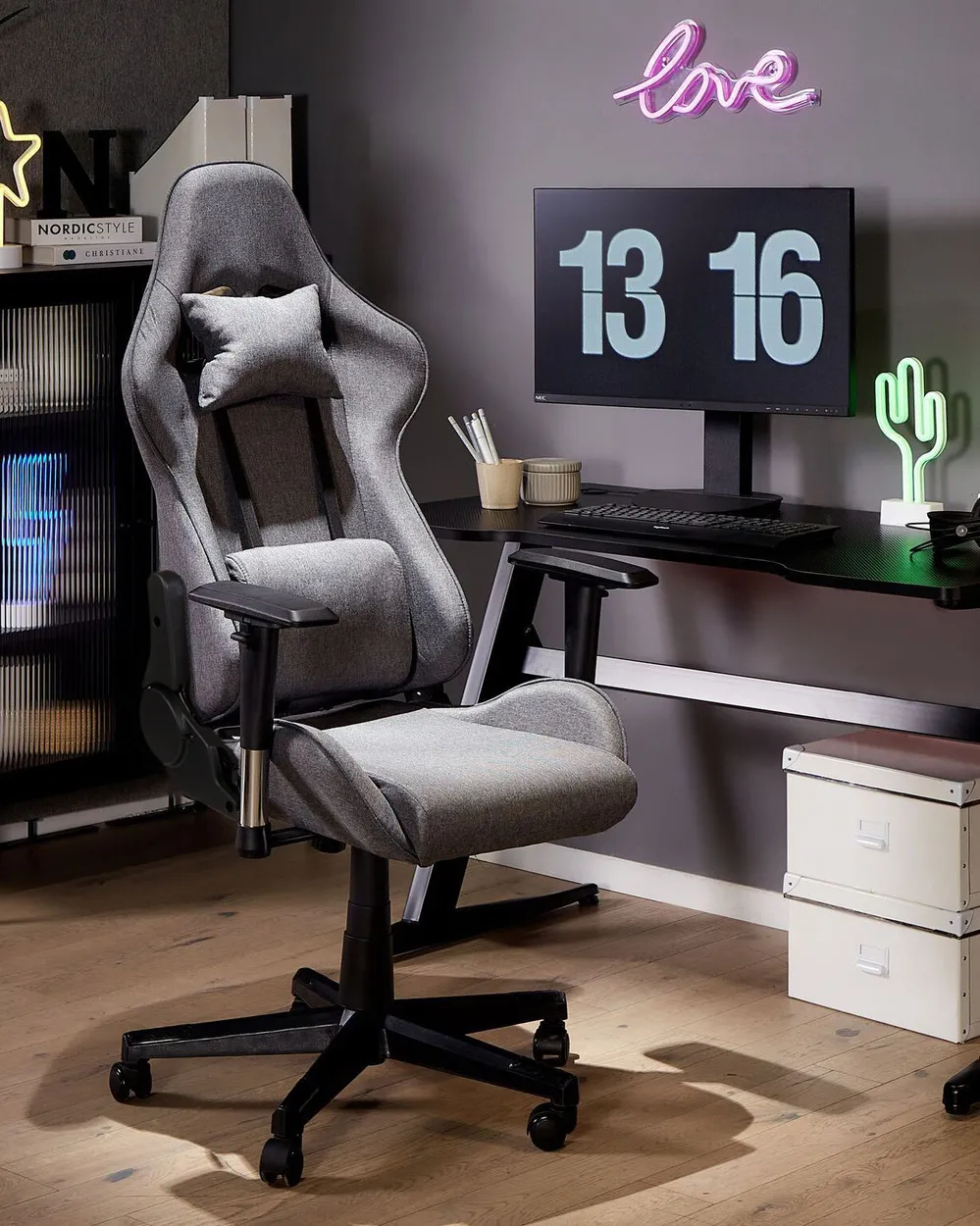 Sedia da gaming WARRIOR Grigio scuro