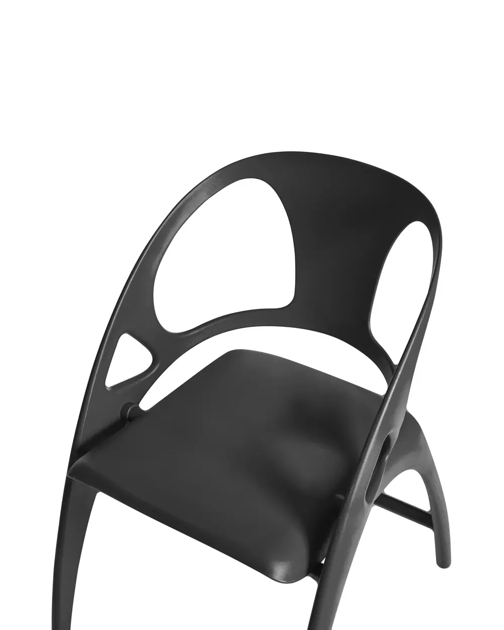 Set of 4 Garden Chairs NEMI Folding Black_990641