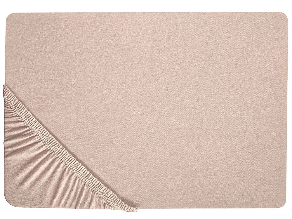 Fitted Sheet HOFUF 160 x 200 cm Cotton Beige