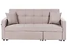 Sofa Bed 3 Seater GLOMMA Fabric Taupe