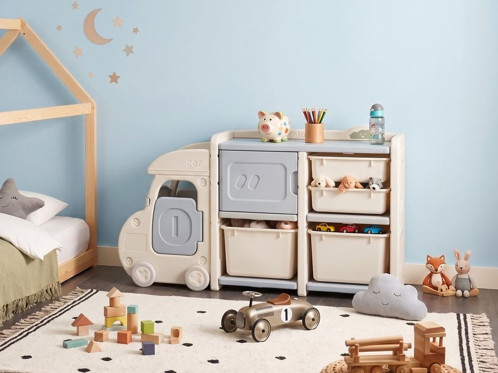 Rangement pour jouets BULLI Camion 67 cm Beige