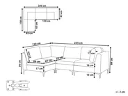 Modular Corner Sofa 4 Seater EVJA Velvet Navy Blue Right Hand_860044