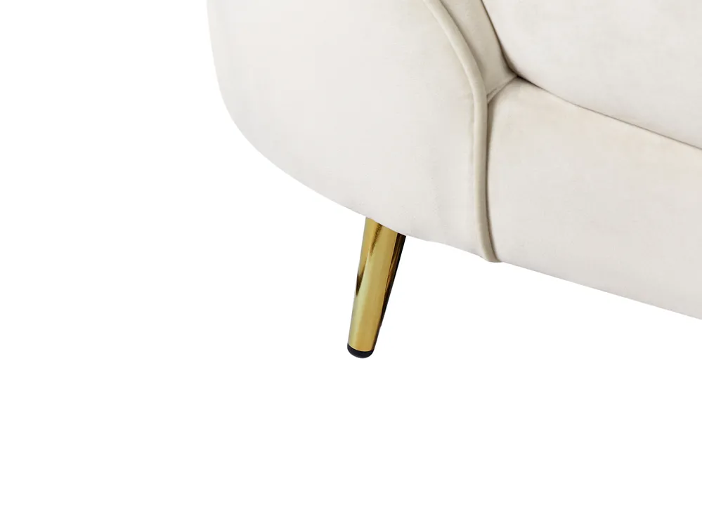 Sofa 2 Seater SAVAR Velvet Light Beige_915420