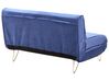 Sofá cama 2 plazas de terciopelo azul marino/dorado VESTFOLD_808697