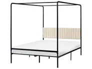 Letto a baldacchino Metallo MIRABEAU 140 x 200 cm Nero_1033509