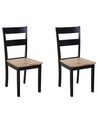 Set di 2 sedie legno nero e marrone GEORGIA_735871