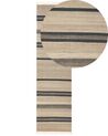 Jutový koberec 80 x 300 cm béžová/sivá TALPUR_845627