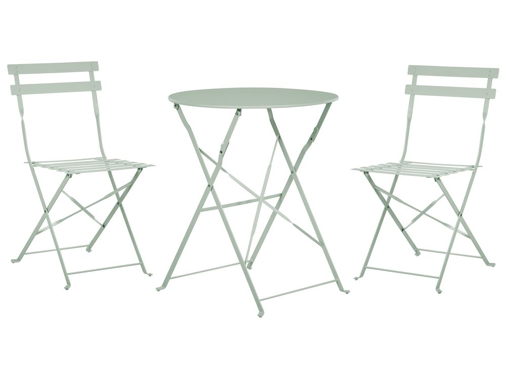 Bistro Set Folding FIORI Metal Grey