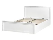 Bett mit Stauraum LAMBRES Kiefernholz Weiß 140 x 200 cm_985608
