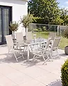 Conjunto de 6 sillas de jardín CATANIA Metal Beige