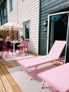Chaise longue en aluminium avec revêtement rose PORTOFINO_826884