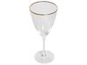 Conjunto de 4 copos de vinho em vidro transparente e rebordo dourado 380 ml TOPAZ_912955