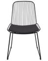 Metallstuhl schwarz mit Kunstleder-Sitz 2er Set PENSACOLA_907478
