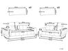Conjunto de sofás 5 lugares em tecido cinzento claro VEGAMO_926083