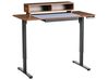 Elektriskt höj- och sänkbart skrivbord LUCAMA 120 cm 60 cm med USB-port Brun/ Svart
