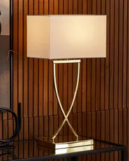 Table Lamp YASUNI Metal White/ Gold_825508