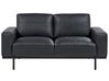 2-personers sofa i imiteret læder sort SOVIK_891886