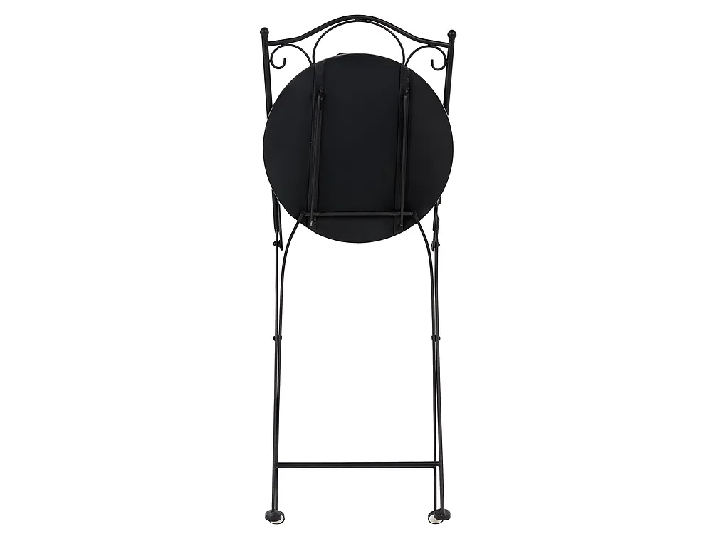 Set mobilier de grădină SIROLO Metal Alb/Albastru_1155684