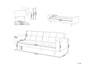 Sofa Bed 3 Seater VISNES Velvet Navy Blue_730414