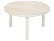Garden Corner Sofa with Table 3 Seater ORTE Metal Beige Right Hand_1125238