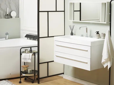 White bathroom storage cupboard sale