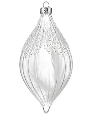 Conjunto de 42 bolas de Navidad ICELIGHT Vidrio Transparente/Blanco_1191836