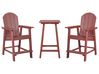 Garden Bistro Set Red ADIRONDACK_938580