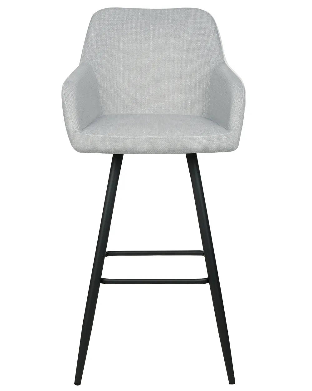 Set of 2 Bar Chairs CASMALIA Velvet Light Grey_898975