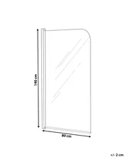 Shower Bath Screen LAPAN 1400 x 800 mm Black_944149