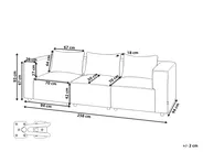 Divano modulare 3 posti AXEBO Bouclé Beige_1076113